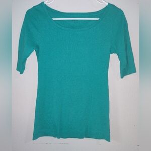 Caslon Teal Scoop Neck Stretch Top